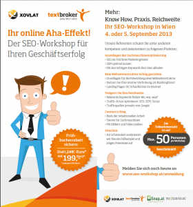 Earlybird SEO Workshop WIen