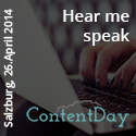 Manfred Gottschling spricht auf dem Contentday in Salzburg